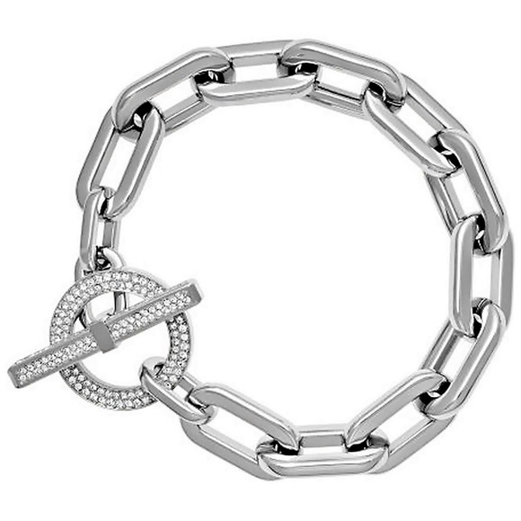 Michael Kors Jewelry - Michael Kors Silver Crystals Chain Bracelet